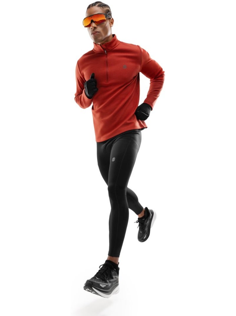 Pull fitness demi-zip homme fitness homme torch Rouge - Kiabi