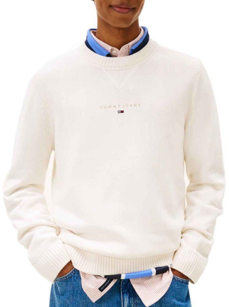 Pull Homme Tommy Hilfiger Blanc - Kiabi