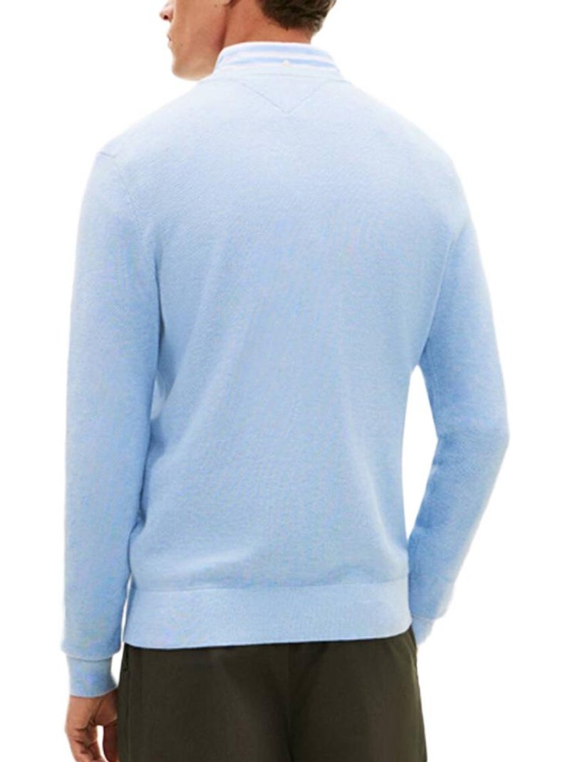 Pull homme tommy hilfiger structure Bleu - Kiabi