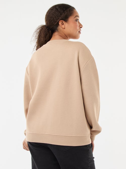 Pull imprimé 'Disney' 'Mickey' en coton uni - Kiabi