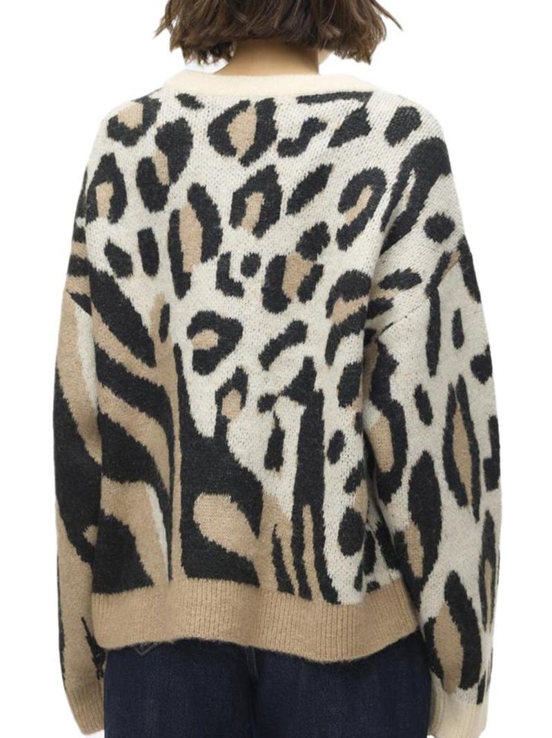 Pull Imprimé Femme Vero Moda Marron cappuccino - Kiabi