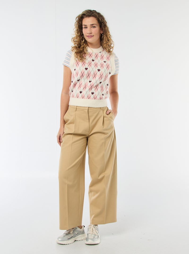 Pull imprimé losanges - Saint-Valentin Rose - Kiabi