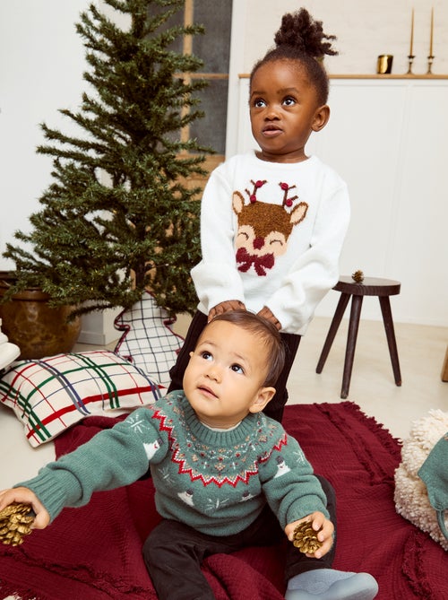 Pull imprimé Noël - Kiabi
