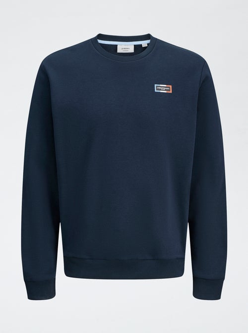 Pull imprimé uni en coton - Kiabi