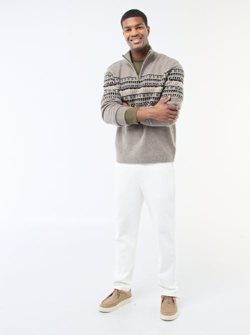 Pull jacquard col camionneur - Kiabi