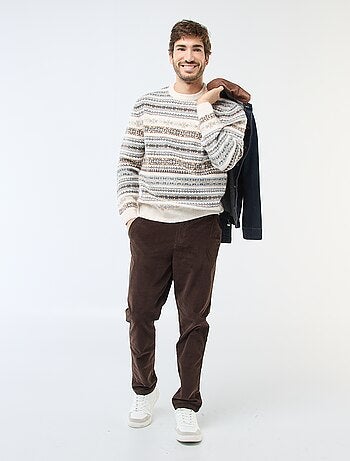 Pull jacquard épais