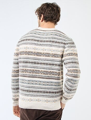 Pull jacquard épais