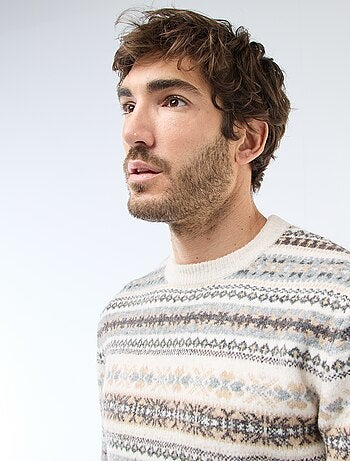 Pull jacquard épais