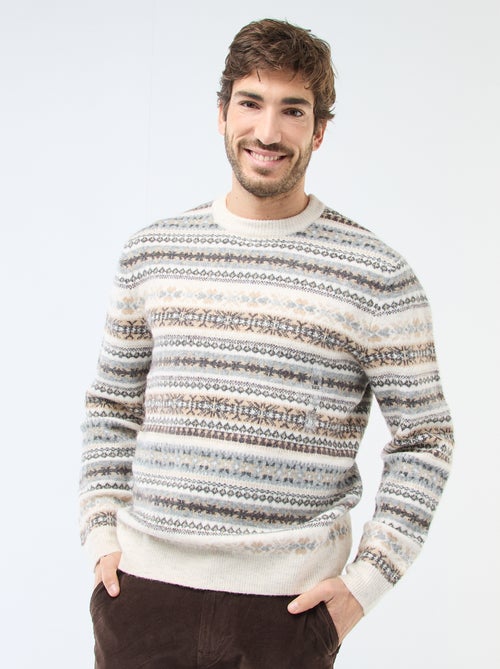Pull jacquard épais - Kiabi