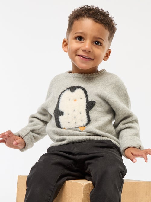 Pull jacquard 'pingouin' - Kiabi
