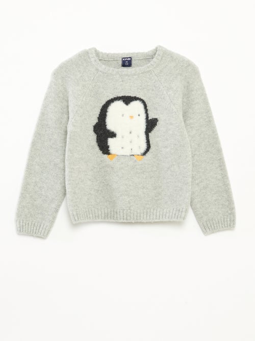 Pull jacquard 'pingouin' - Kiabi