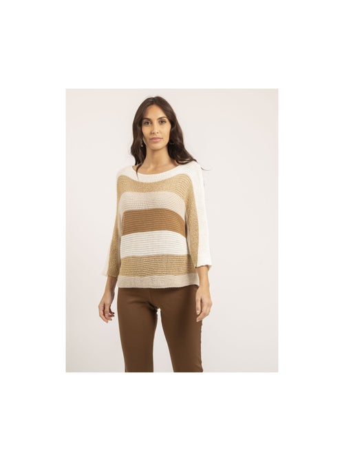 Pull léger col rond rayures klao - Kiabi