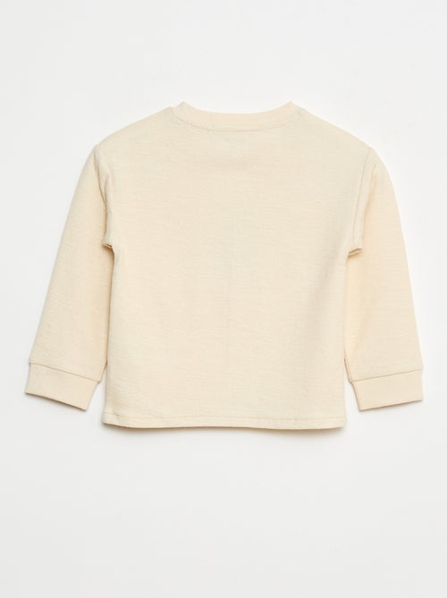 Pull léger en coton stretch avec imprimé - Kiabi