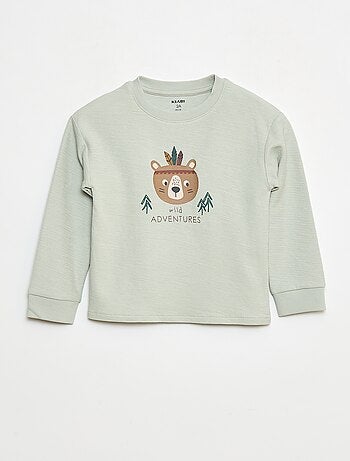 Pull léger en coton stretch avec imprimé