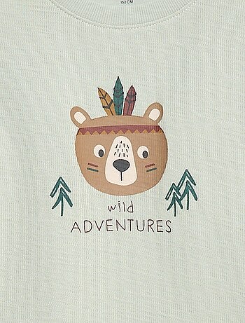 Pull léger en coton stretch avec imprimé