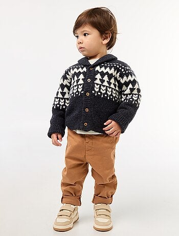 Pull léger en coton stretch avec imprimé