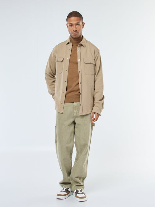 Pull léger en maille fine à col montant - Kiabi