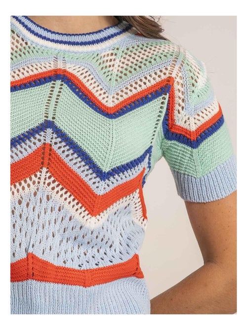 Pull léger manches courtes kurina - Kiabi Pull léger manches courtes kurina - Kiabi