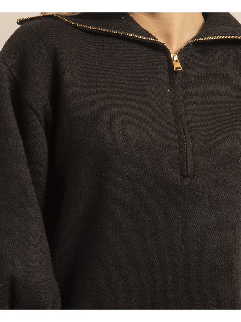 Pull long col camionneur korantine Noir - Kiabi