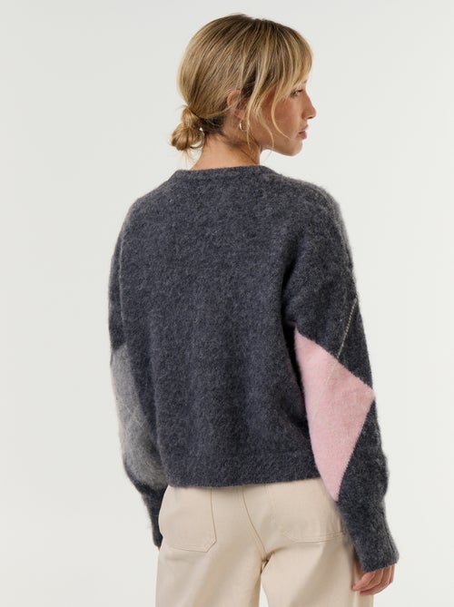 Pull maille chaude à col rond - Kiabi