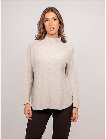 Pull maille col montant oversize kaleta
