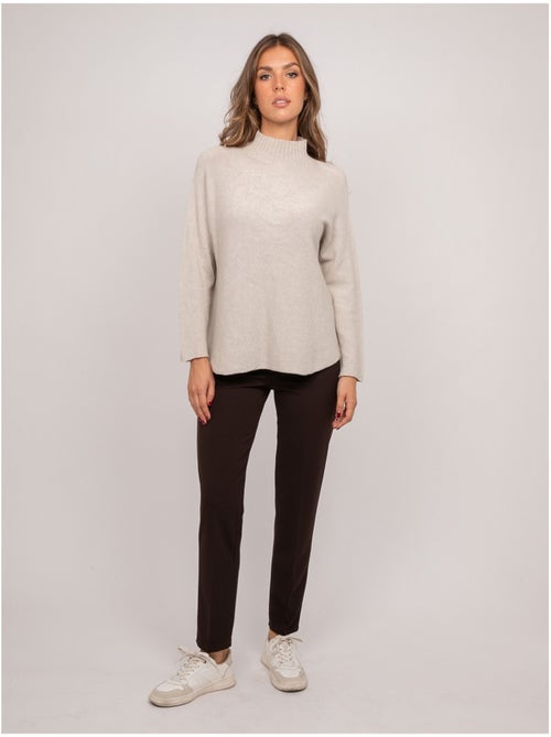 Pull maille col montant oversize kaleta - Kiabi