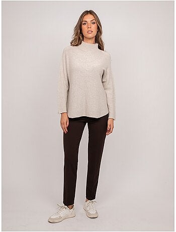 Pull maille col montant oversize kaleta