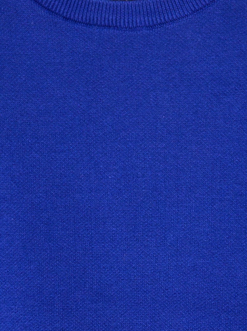 Pull maille fine jauge couleur uni Bleu - Kiabi
