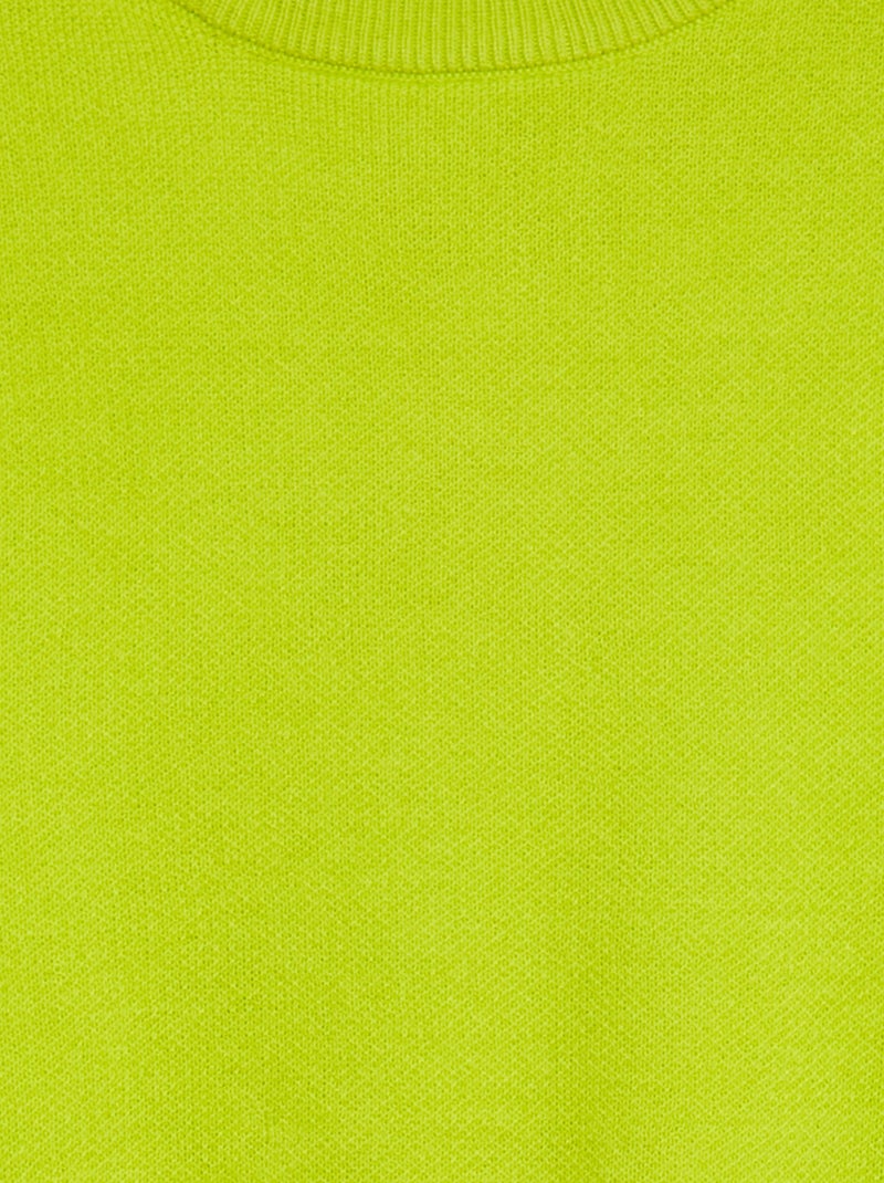 Pull maille fine jauge couleur uni Jaune - Kiabi