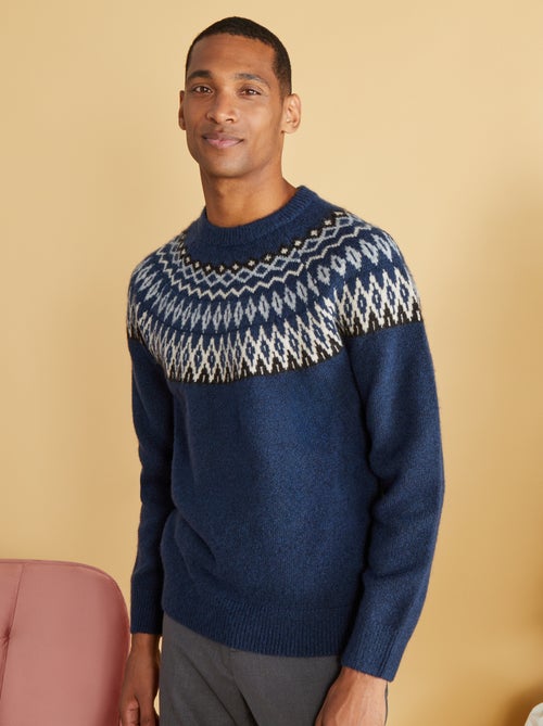 Pull maille jacquard - Kiabi