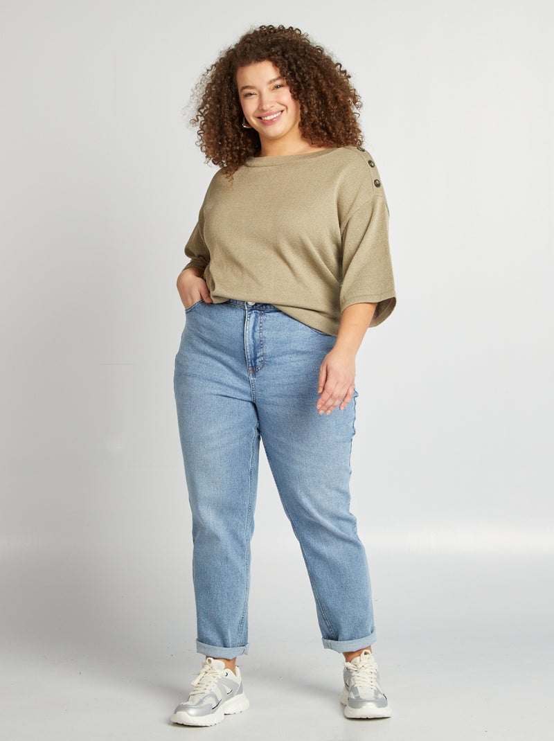 Pull manches 3/4 Vert - Kiabi