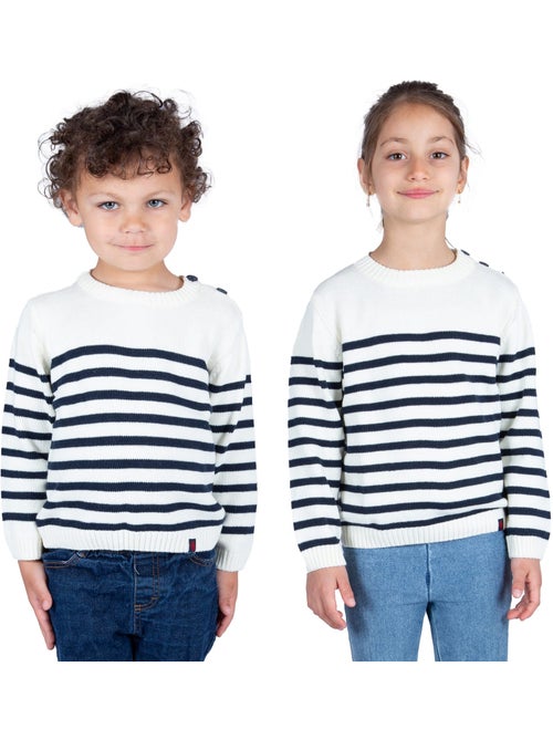 Pull marin enfant 'Breizh Océan', Pull en coton épais garçon ou fille - Kiabi Pull marin enfant 'Breizh Océan', Pull en coton épais garçon ou fille - Kiabi