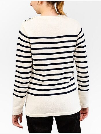 Pull marin femme rayé ou uni 'breizh océan', pull femme hiver