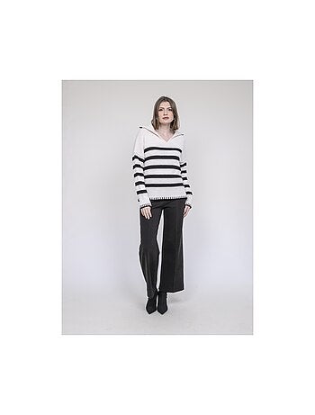 Pull marinière col polo kovane