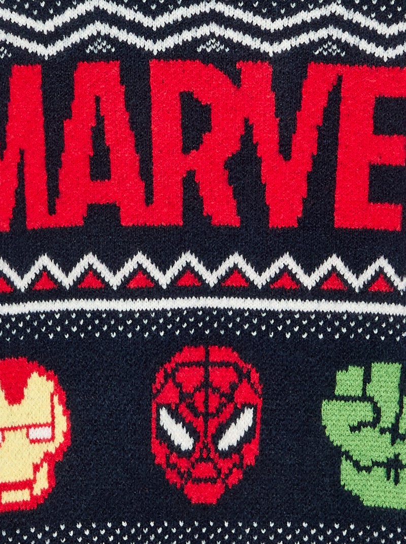 Pull 'Marvel' 'Spider-Man' Bleu foncé - Kiabi