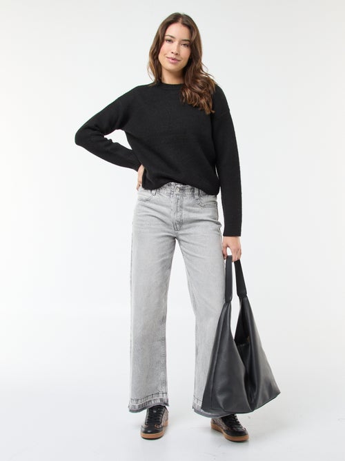 Pull matière douce col rond - Kiabi