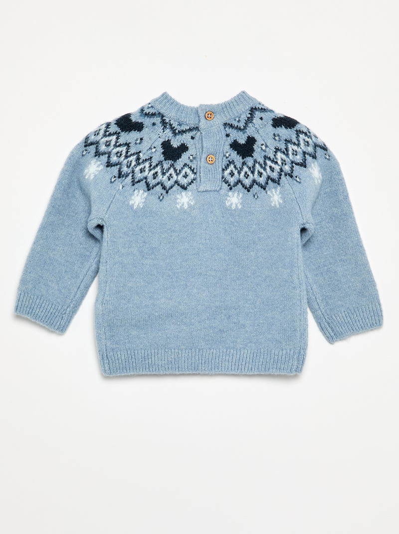 Pull 'Mickey' 'Disney' à col rond Bleu - Kiabi