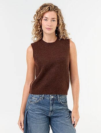 Pull mohair sans manches