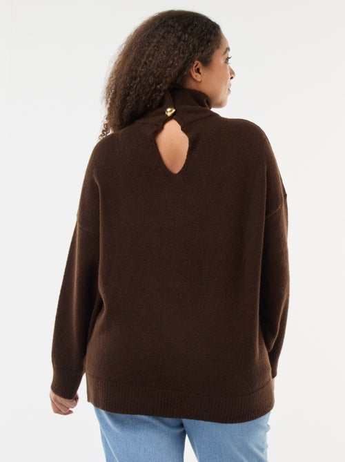 Pull montant avec fente bijou au dos - Kiabi