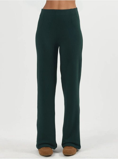 Pull-on broek met hoge taille en rechte pijpen busem - Kiabi
