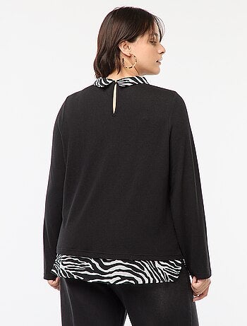 Pull 'Only Carmakoma' effet 2 en 1 chemisier