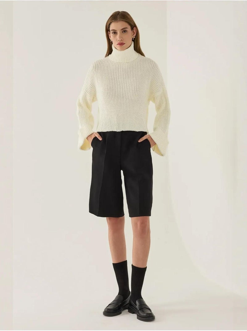 Pull oversize à col montant hiccup Blanc - Kiabi