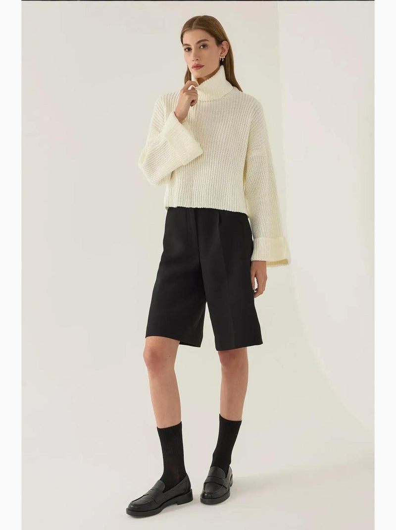 Pull oversize à col montant hiccup Blanc - Kiabi