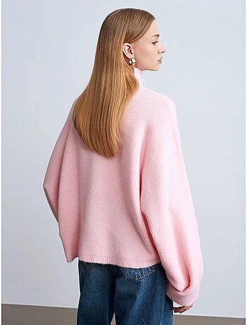 Pull oversize à col roulé côtelé dilvin