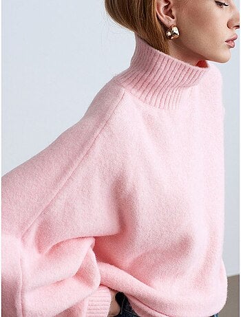 Pull oversize à col roulé côtelé dilvin