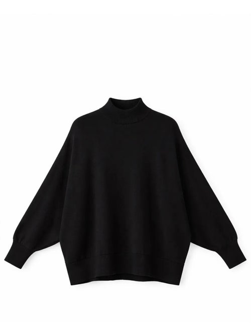 Pull oversize à col roulé côtelé et manches mi-longs mixray - Kiabi