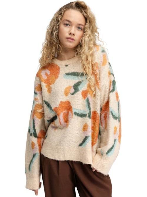 Pull oversize en maille femme femme mainau-w sand - Kiabi
