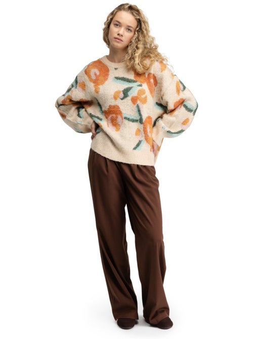 Pull oversize en maille femme femme mainau-w sand - Kiabi