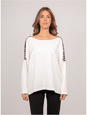 Pull oversize motif léopard kenora