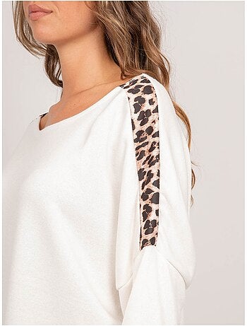 Pull oversize motif léopard kenora